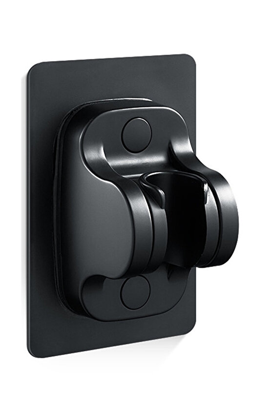 Siyah Duş Başlıklı 150 CM Hortumlu ve Yapışkanlı Mafsallı Duş Seti