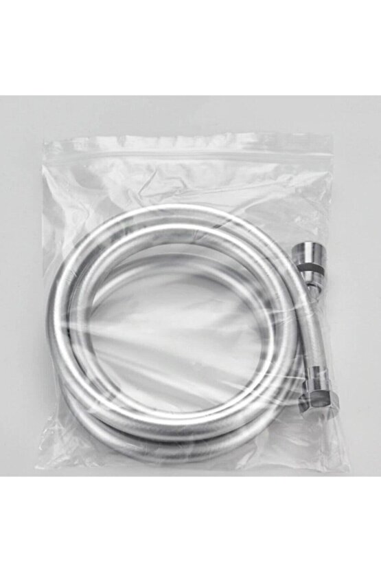 Gümüş Pvc Banyo Duş Hortumu Dayanıklı Banyo Musluk Duş Hortum 1,5 Metre