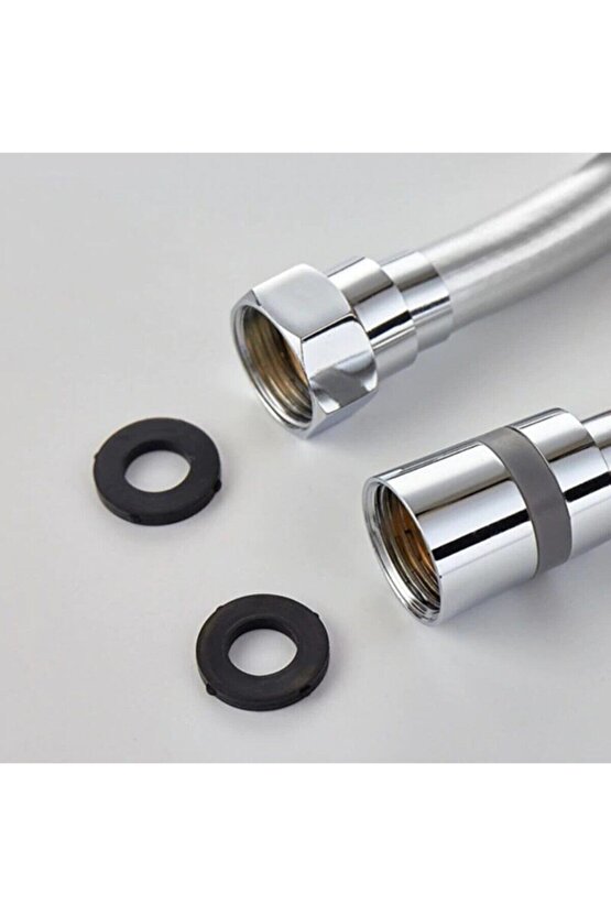 Gümüş Pvc Banyo Duş Hortumu Dayanıklı Banyo Musluk Duş Hortum 1,5 Metre