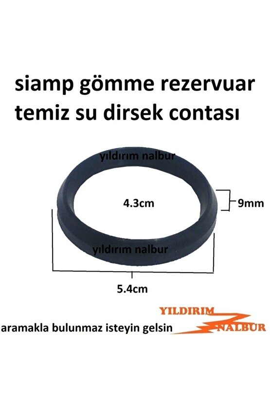 Siamp Gömme Rezervuar Temiz Su 5.4 cm Siyah Dirsek Contası