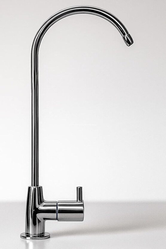 Arıtma Musluğu, Paslanmaz Çelik, 26 cm, Boyun, Tek Kollu, Krom Kaplama, 360° Döner, Lüx Su Armatürü