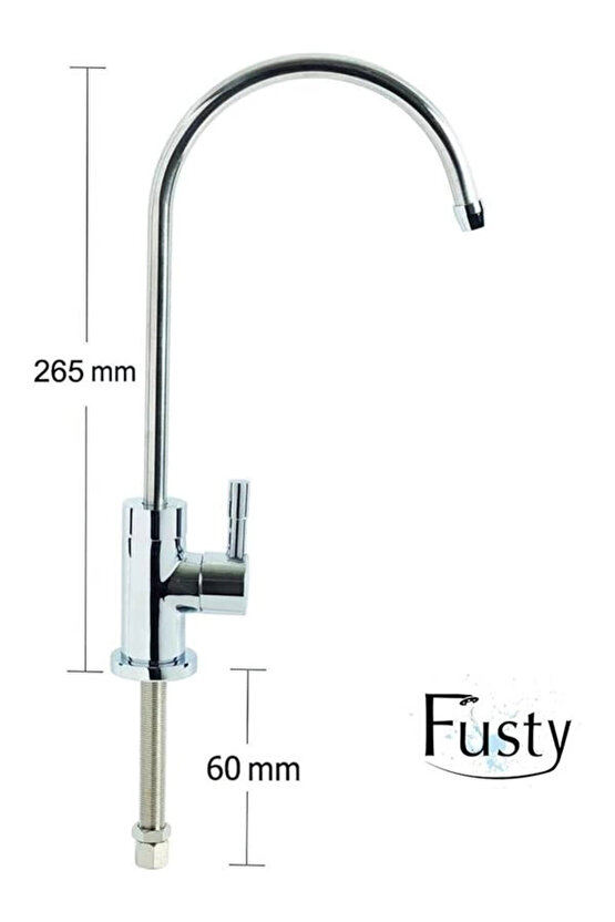 Krom Kaliteli Arıtma Musluğu - Tezgahüstü Su Arıtma Cihazı Musluğu Bataryası - 360 Derece