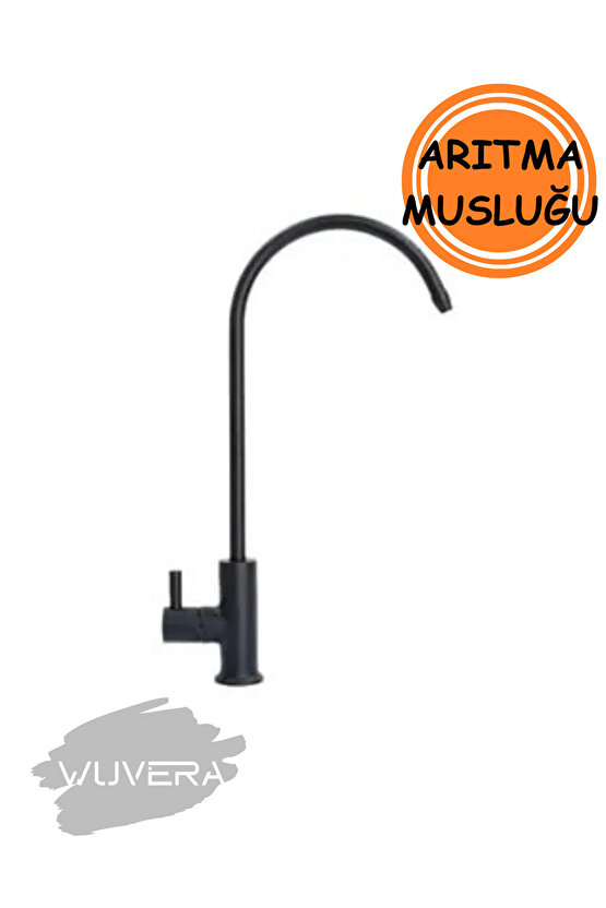 Mat Siyah Su Arıtma Musluğu – Modern Tasarım, Sağlıklı Su Kullanımı