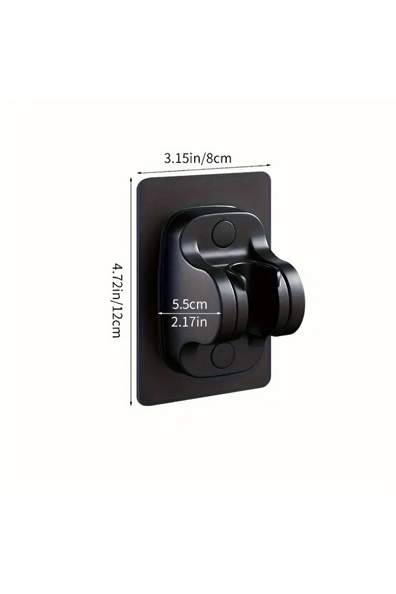 Duş Başlığı Tutucu Ayarlanabilir 120 Derece Oynar Güçlü Yapışkanlı Suya Dayanıklı El Duşu Tutucu