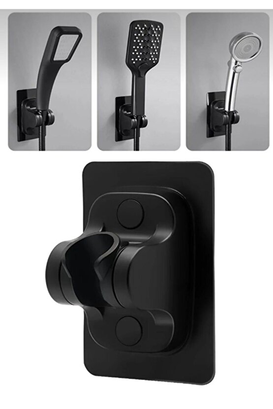Duş Başlığı Tutucu Ayarlanabilir 120 Derece Oynar Güçlü Yapışkanlı Suya Dayanıklı El Duşu Tutucu
