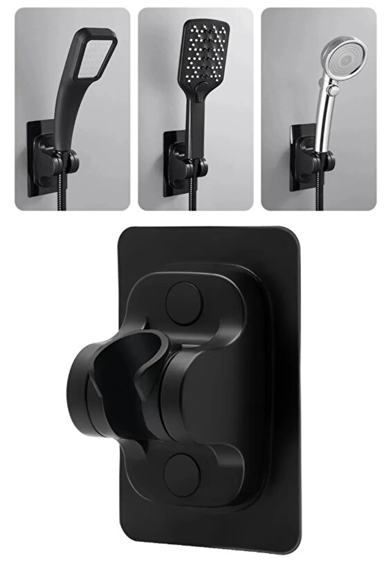 Duş Başlığı Tutucu Ayarlanabilir 120 Derece Oynar Güçlü Yapışkanlı Suya Dayanıklı El Duşu Tutucu