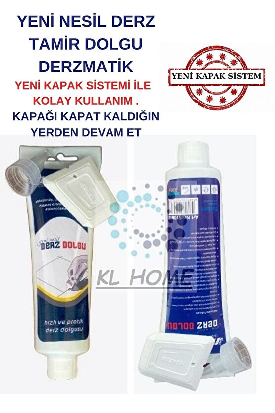 4 Adet Yeni Nesil Büyük Boy Derz Dolgusu 350gr Derz matik Beyaz Renk(raf Ömrü : 3 Yıl )