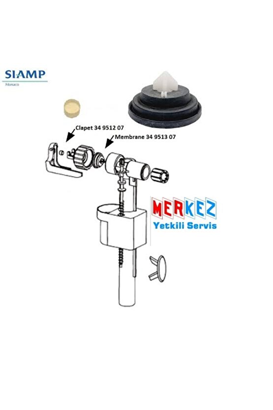 Gömme Rezervuar Iç Takım Conta Tamir Seti