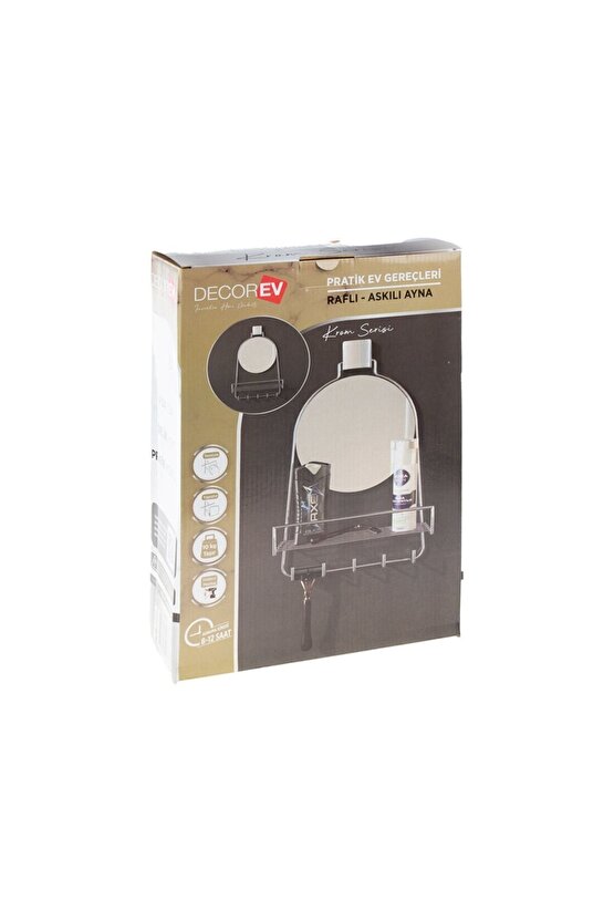 V Ayna Raflı Askılı Krom Dc-5596 5961