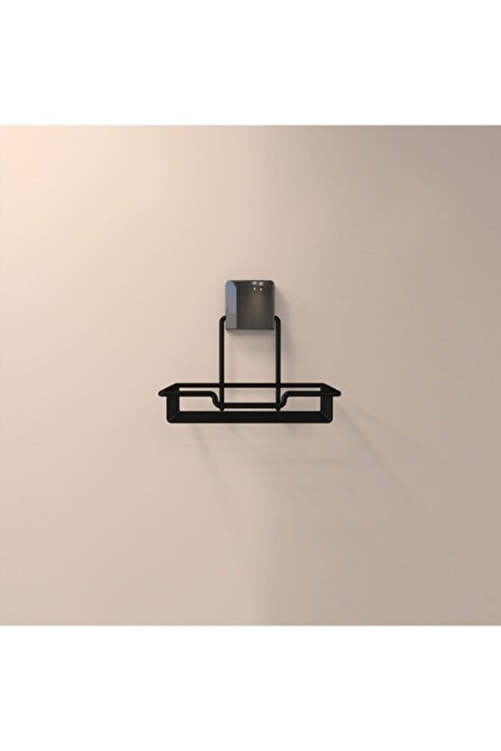 Decorev Süper Yapışkanlı Metal Yapıştırıcılı Siyah Tel Sabunlık Dc-5116