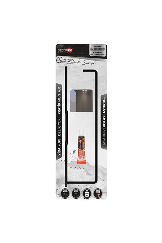 Decorev Süper Yapışkanlı Metal Yapıştırıcılı Siyah Rulo Havluluk Dc-5057