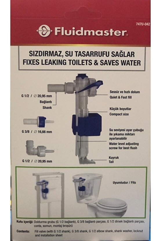 Vitra,kale,serel,creavit,bocci Uyumlu Flatör 747 3 Lü Montaj Seti