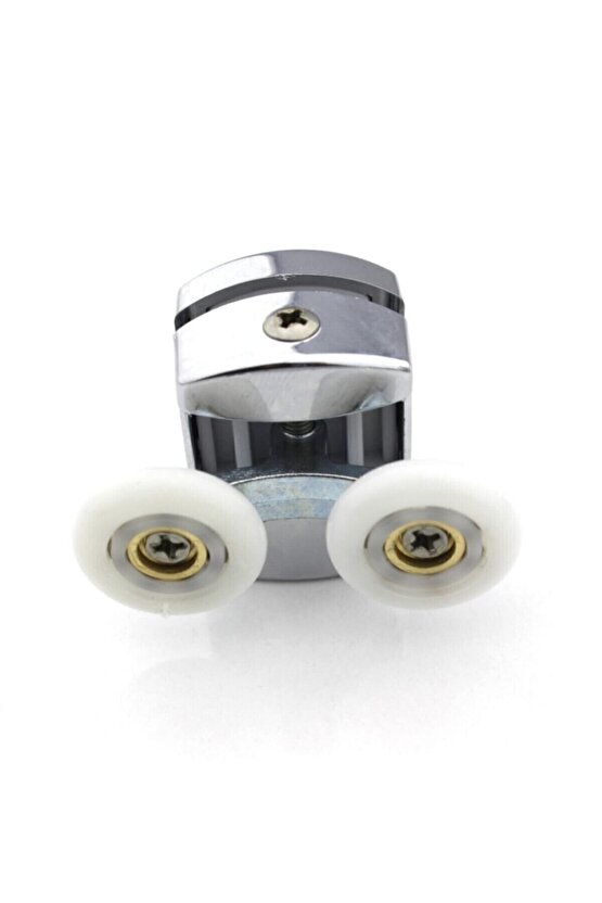 Kırılmaz Duşakabin Tekeri Krom Çift Teker Duşakabin Rulmanı Eksiksiz Tam Set 22 mm