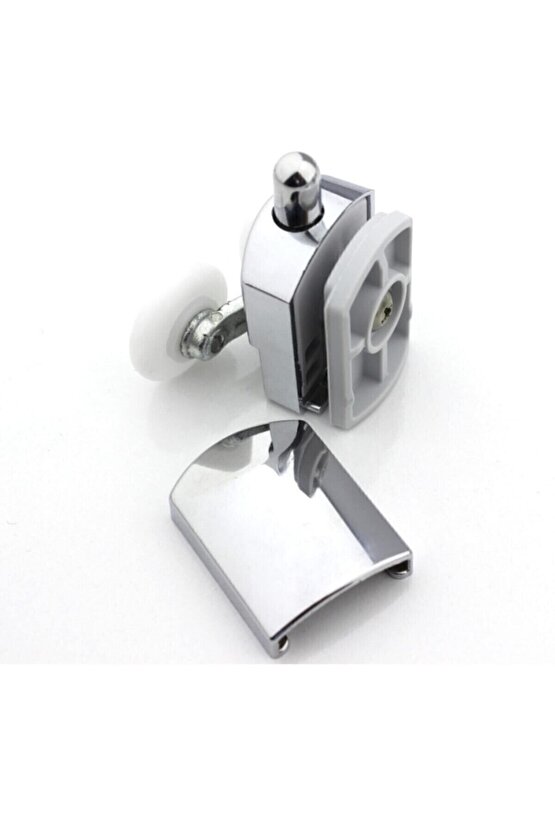 Kırılmaz Duşakabin Tekeri Krom Çift Teker Duşakabin Rulmanı Eksiksiz Tam Set 22 mm