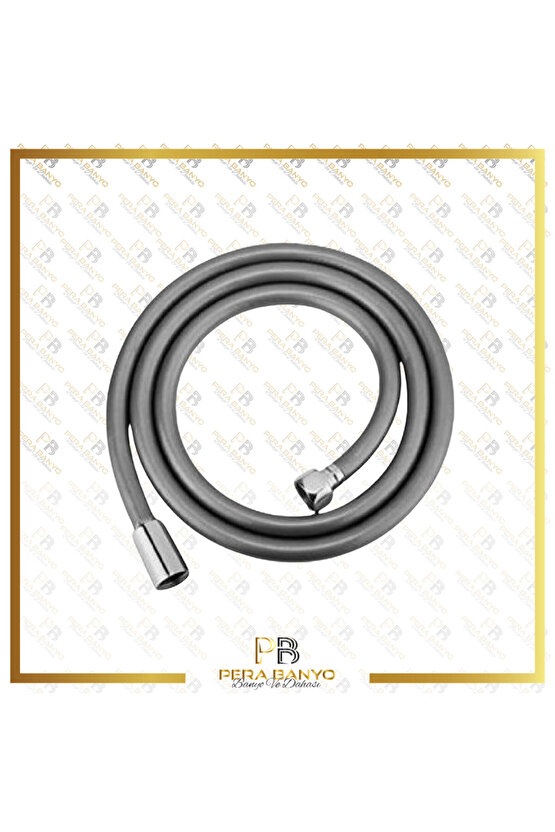 Panter 5 Fonksiyonlu Siyah Duş Başlığı + Pvc Duş Hortumu + Vakumlu Mafsal Duş Takımı