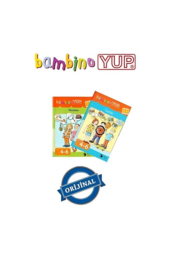 BambinoYUP 4-6 Meslekleri ve Taşıtları Öğreniyorum Kitapları (Kontrol Kutusu Dahil Değildir)