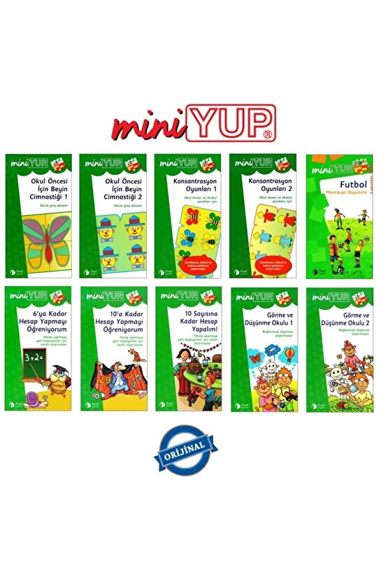 Miniyup 5 Yaş Görsel Dikkat Ve Matematiksel Zeka Geliştirme Seti