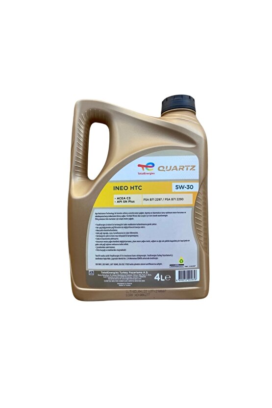 Quartz İneo HTC 5W-30 Motor Yağı 4 Litre 2025 11. Ay Dolum