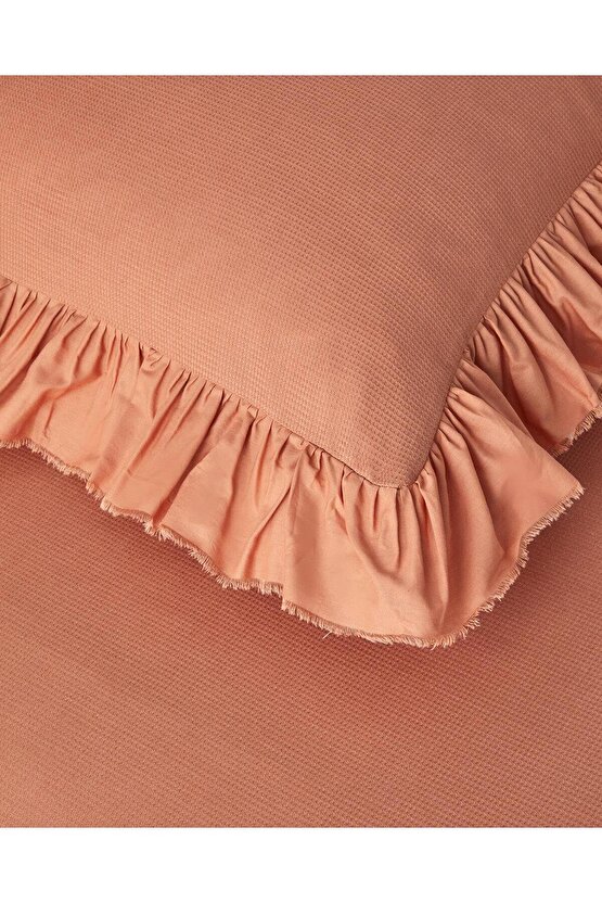 Blaze King Size Çarşaflı Nevresim Takımı Terracotta 240 x 220