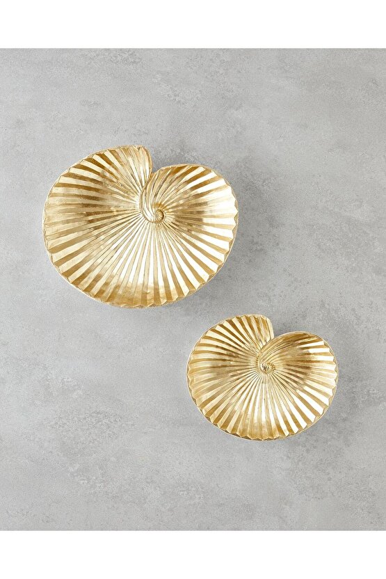 Sea Shells Dekoratif Tabak Gold 24,5x20,5x5,8cm
