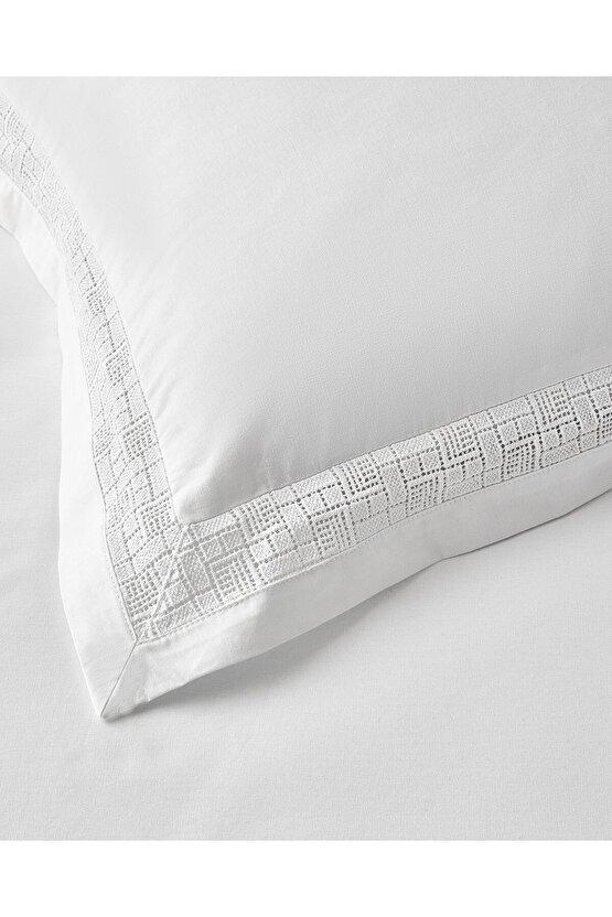 Imperial Lace Güpürlü Oxford King Size Nevresim Takımı 240x220 cm Beyaz
