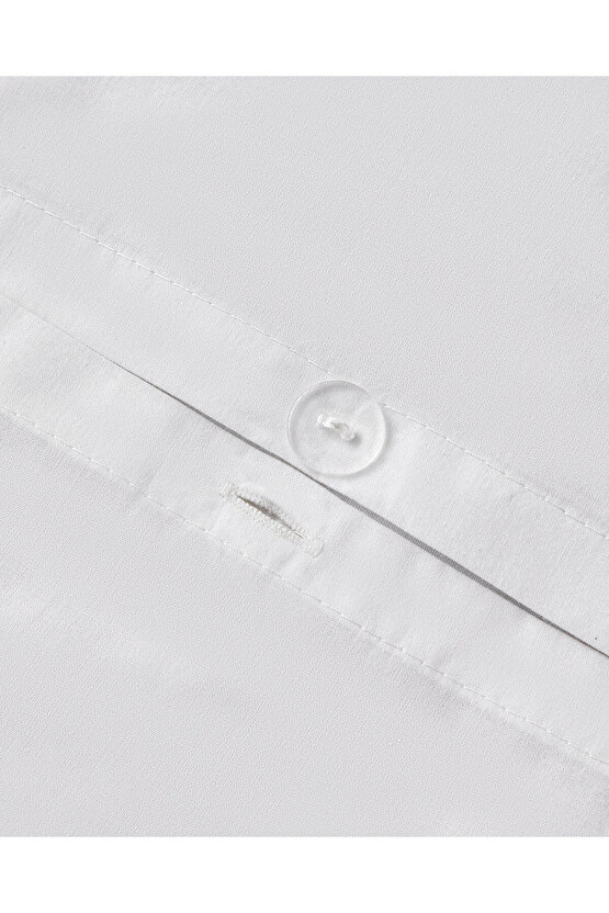 Royal Leafage Nakışlı Pamuk King Size Nevresim Takımı 240x220 cm Beyaz