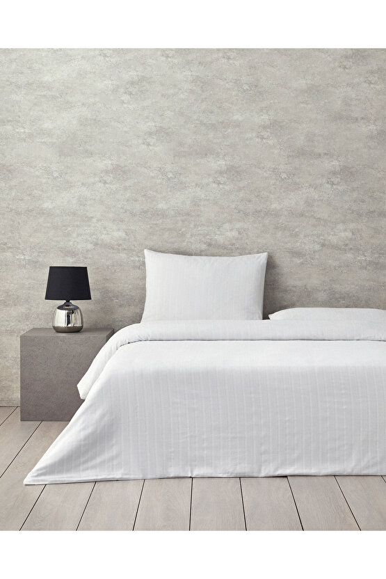 Diamond Tek Kişilik Nevresim Takımı Beyaz