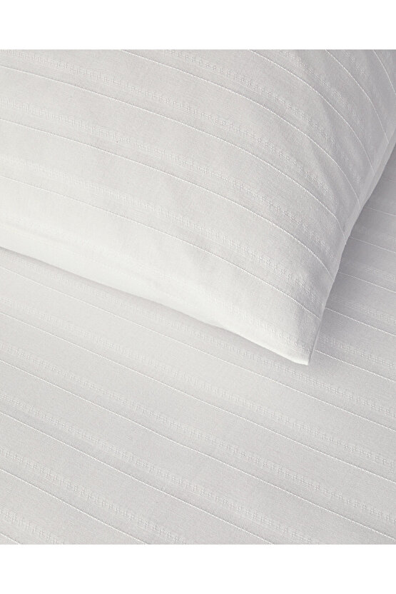 Diamond Tek Kişilik Nevresim Takımı Beyaz