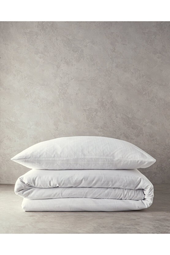 Diamond Tek Kişilik Nevresim Takımı Beyaz