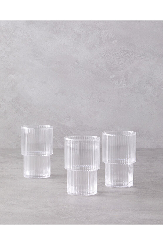 Aura Cam 3lü Bardak 270 ml Şeffaf