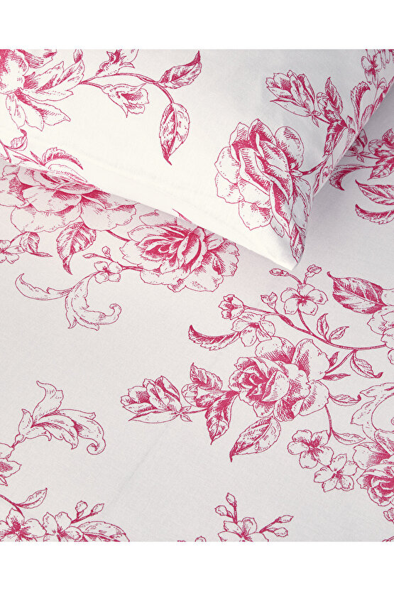 Rosey Violen Çift Kişilik Nevresim Takımı Pembe