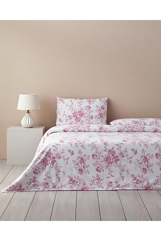 Rosey Violen Çift Kişilik Nevresim Takımı Pembe
