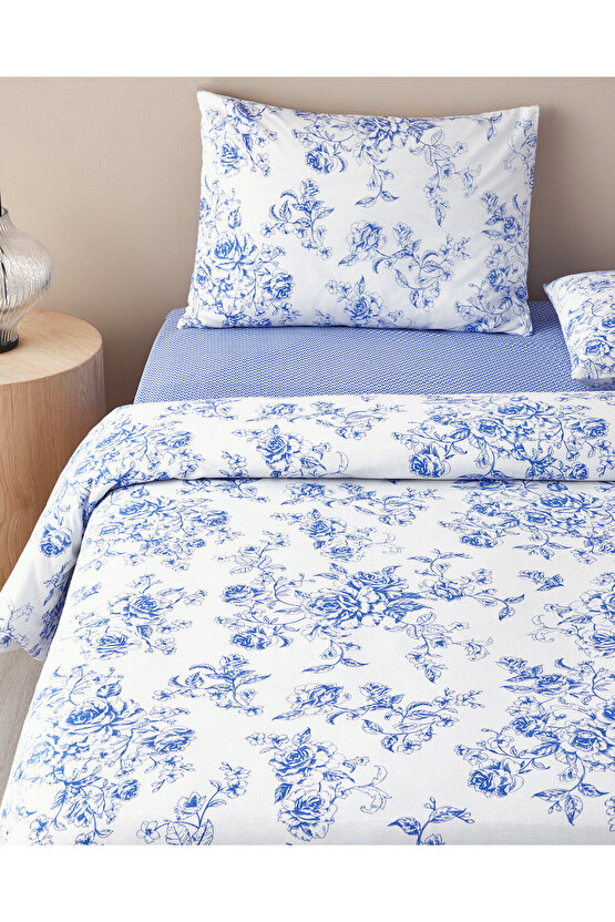 Rosey Violen King Size Nevresim Takımı Mavi