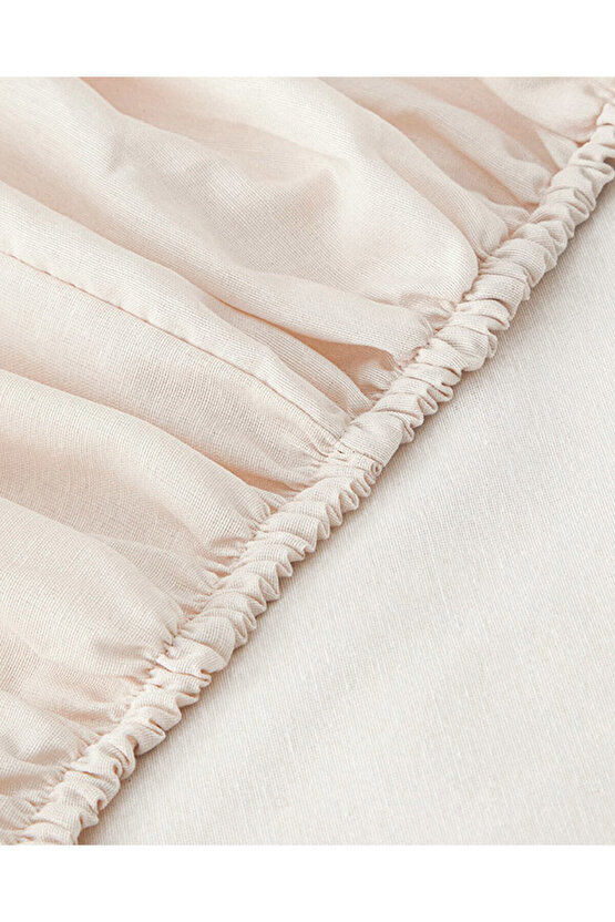 Mono Bloom Pamuk Çift Kişilik Nevresim Takımı Krem