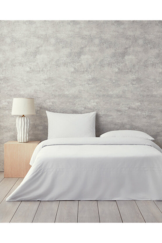 Grandiose Ajurlu Perkal Çift Kişilik Çarşaflı Nevresim Takımı 200x220 cm Beyaz