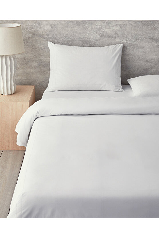 Grandiose Ajurlu Perkal Çift Kişilik Çarşaflı Nevresim Takımı 200x220 cm Beyaz