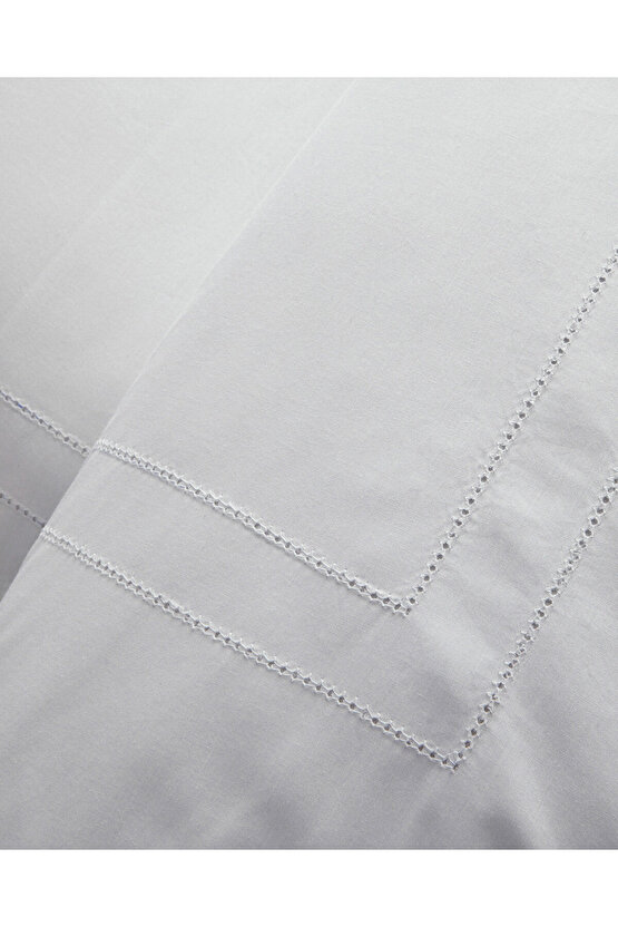 Grandiose Ajurlu Perkal Çift Kişilik Çarşaflı Nevresim Takımı 200x220 cm Beyaz