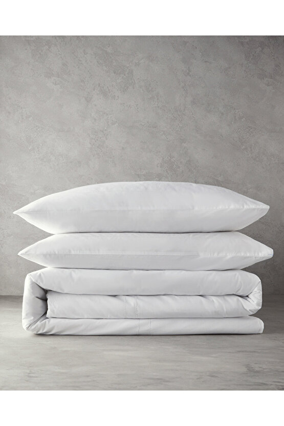 Grandiose Ajurlu Perkal Çift Kişilik Çarşaflı Nevresim Takımı 200x220 cm Beyaz