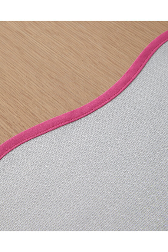 Summer Pink Polyester Runner 40x140 cm Beyaz - Pembe
