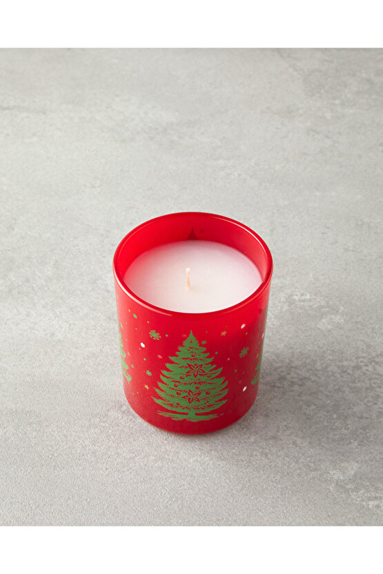 Merry Pine Cam 2’li ve Mumlu Kupa 250 ml Kırmızı - Yeşil