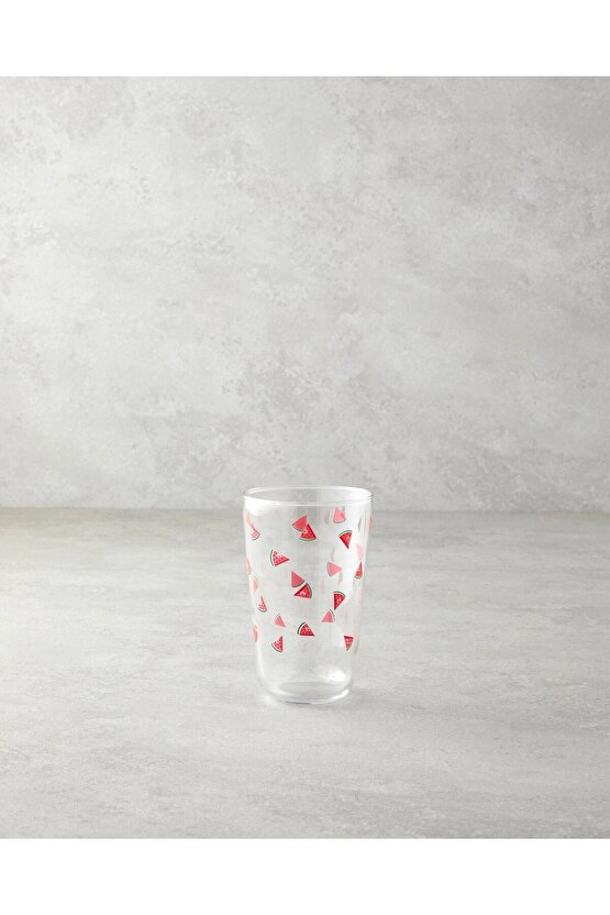 Watermellies Cam 3lü Bardak 400 ml Kırmızı