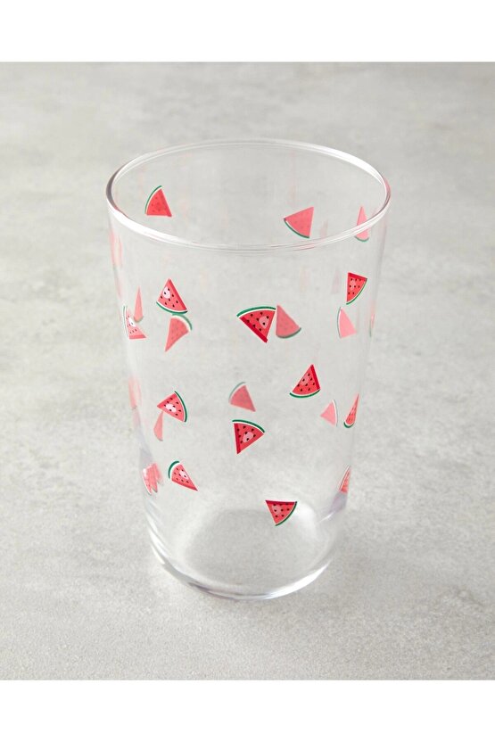 Watermellies Cam 3lü Bardak 400 ml Kırmızı