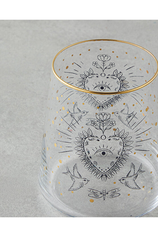 Talisman Magical Cam 2li Bardak 380 ml Şeffaf-Gold