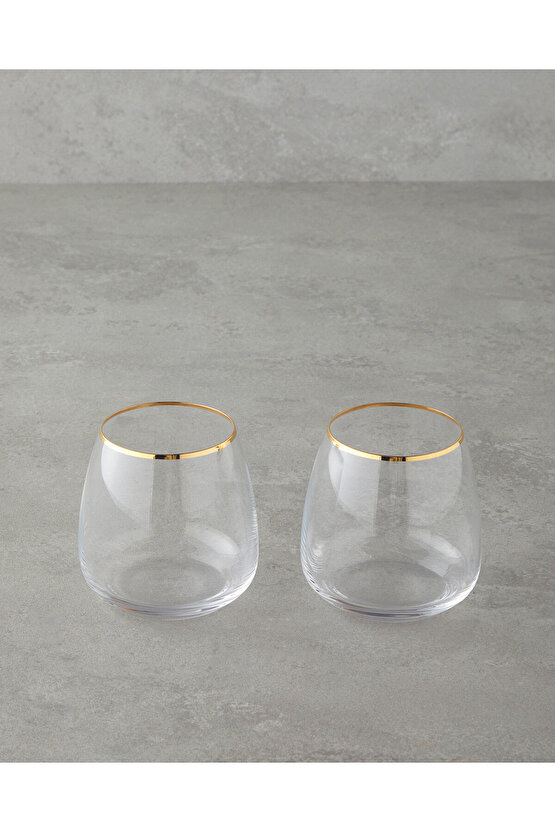 Serenity Kristal 2li Bardak 400 ml Gold