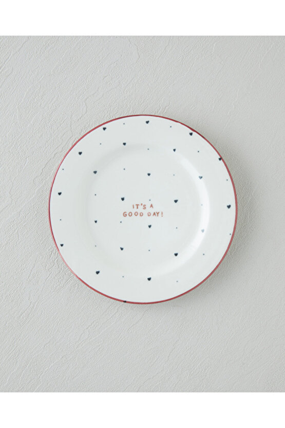 Romance Porselen Kahvaltı Takımı 12 Parça 6 Kişilik Kırmızı-Siyah