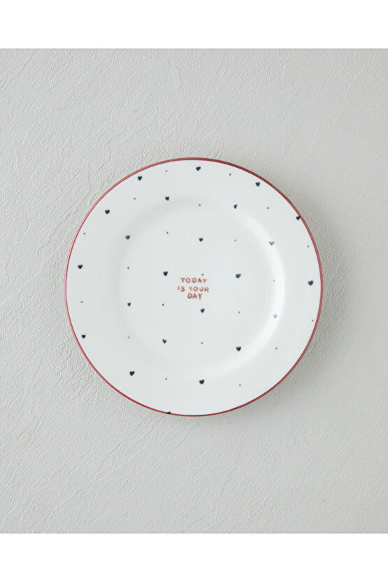 Romance Porselen Kahvaltı Takımı 12 Parça 6 Kişilik Kırmızı-Siyah