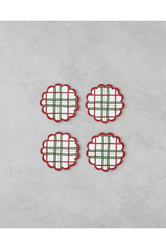Hollyberry Ahşap 4Lü Bardak Altlığı 11 Cm Renkli (13.11.2025)