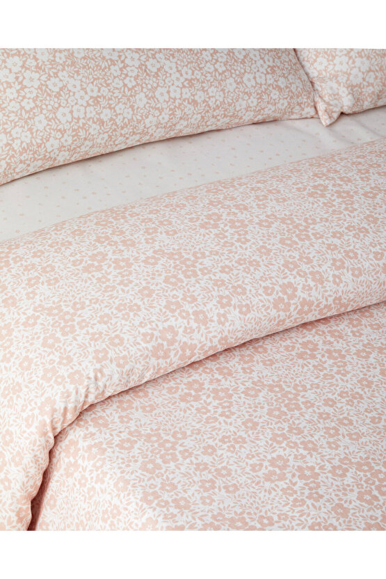 Blossira Kolay Ütülenir Tek Kişilik Çarşaflı Nevresim Takımı 160x220 cm Pembe