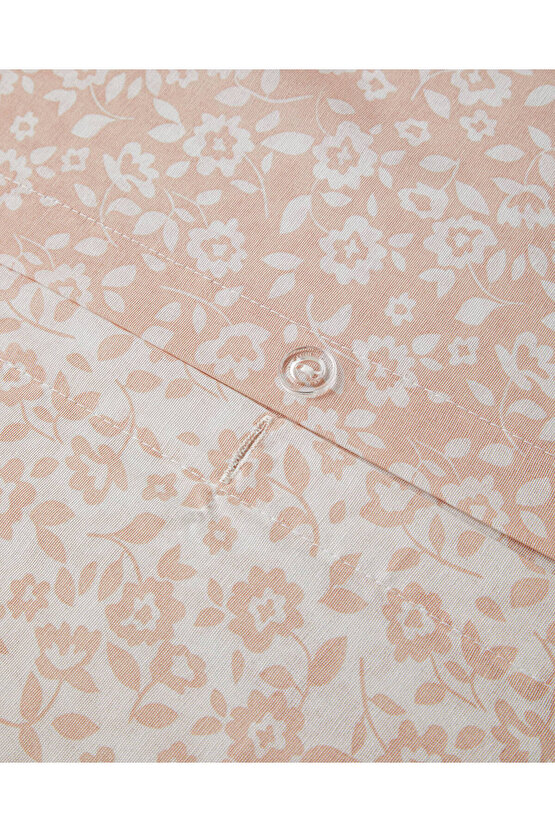 Lara Bloom Çift Kişilik Çarşaflı Nevresim Takımı 200x220 cm Pudra