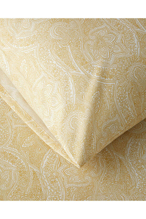 Bohemian Kolay Ütülenir Tek Kişilik Çarşaflı Nevresim Takımı 160x220 cm Hardal